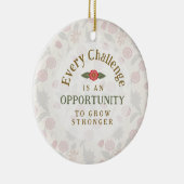 "Grow Stronger" Affirmation Keramisch Ornament (Rechts)