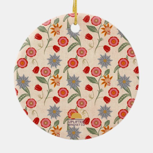 "Grow Stronger" Affirmation Keramisch Ornament (Achterkant)