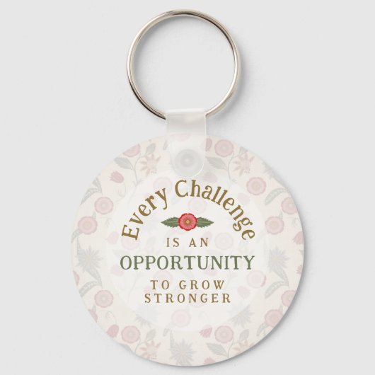 "Grow Stronger" Affirmation Keychain (Voorkant)