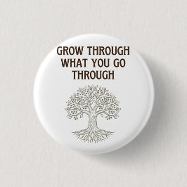 Grow Through Resilience Tree of Life Art Ronde Button 3,2 Cm