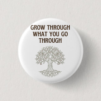 Grow Through Resilience Tree of Life Art Ronde Button 3,2 Cm
