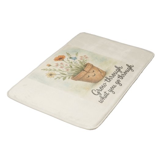 Grow Through What You Go Through Badmat (Gekanteld)