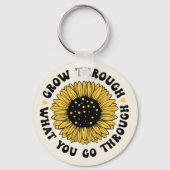 Grow through what you go through. sleutelhanger (Voorkant)
