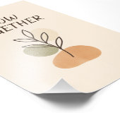 Grow Together Minimalistische Botanische Poster (Hoek)