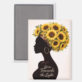 Grow Towards the Light Sunflower Magnet (Voorkant / Achterkant)