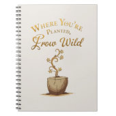Grow Wild – Elegant Gold Leaf Travel Journal Notitieboek (Voorkant)
