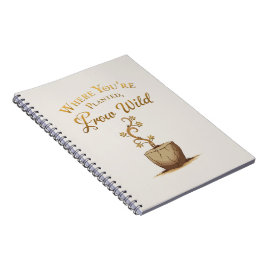 Grow Wild – Elegant Goudblad Reisjournaal Notitieboek