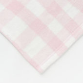 Grow Wild Little One | Pink Gingham Bow Nursery Fleece Deken (Hoek)