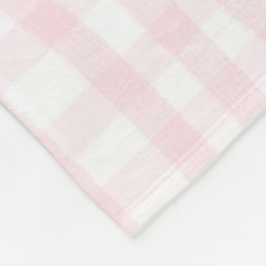 Grow Wild Little One | Pink Gingham Bow Nursery Fleece Deken (Hoek)