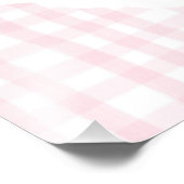 Grow Wild Little One | Pink Gingham Bow Nursery Foto Afdruk (Hoek)