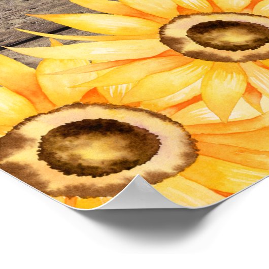 Grow Wild | Zonnebloem Kinderkamer Kunst Poster (Hoek)