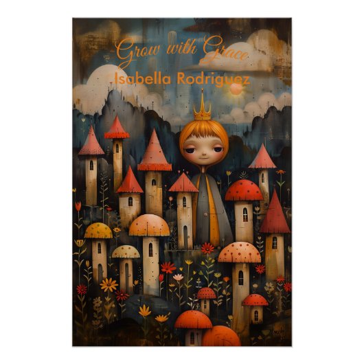 Grow with Grace - Póster Inspirador para Niños Perfect Poster (Voorkant)