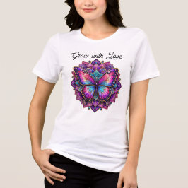 Grow with Love Vlinder Mandala Dames T-Shirt |