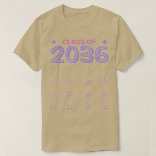 Grow With me Graduation First Day of School Class T-shirt (Design voorkant)