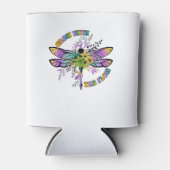 Grow With The Flow Funny Dragonfly T-Shirt Blikjeskoeler (Voorkant)