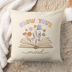 Grow Your Mind Book Lover Lezen is Liefde Kussen