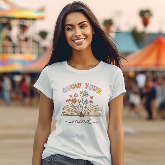 Grow Your Mind Book Lover Lezen is Liefde T-shirt