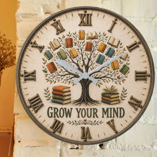 Grow Your Mind Book Reading Teacher Gift Grote Klok