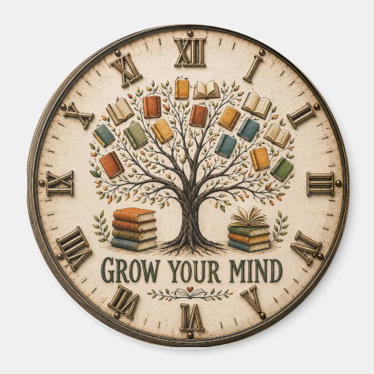 Grow Your Mind Book Reading Teacher Gift Magneet (Voorkant)