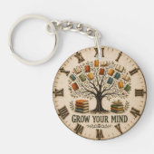 Grow Your Mind Book Reading Teacher Gift Sleutelhanger (Voorkant)