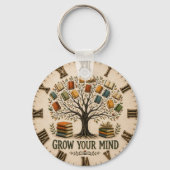 Grow Your Mind Book Reading Teacher Gift Sleutelhanger (Voorkant)
