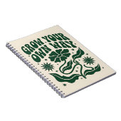 Grow Your Own Way | Green Motivational Retro Notitieboek (Rechterzijde)