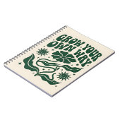 Grow Your Own Way | Green Motivational Retro Notitieboek (Linkerzijde)