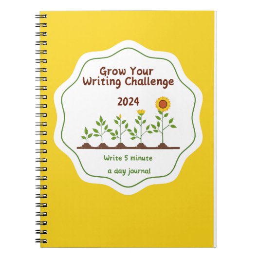 Grow Your Writing 2024 5 min. per dag Journaal Notitieboek (Voorkant)
