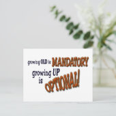 Growin Old! Briefkaart (Staand voorkant)