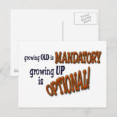 Growin Old! Briefkaart (Voorkant / Achterkant)