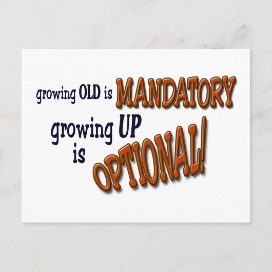 Growin Old! Briefkaart (Voorkant)