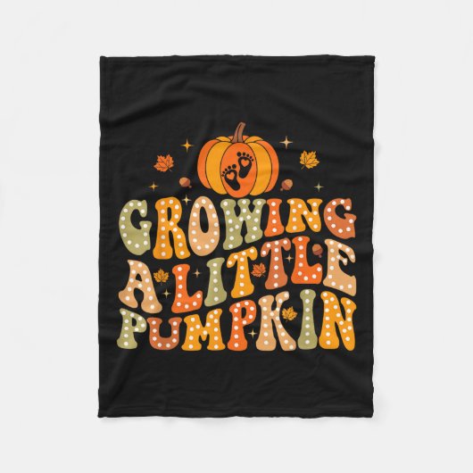 Growing A Little Pumpkin Fall Autumn Pregnancy Tha Fleece Deken (Voorkant)