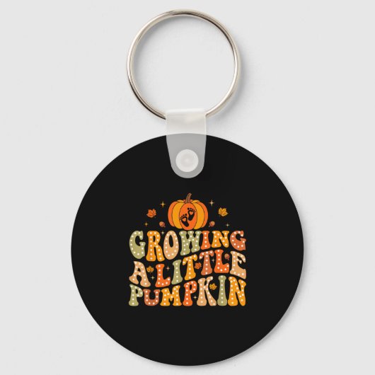 Growing A Little Pumpkin Fall Autumn Pregnancy Tha Sleutelhanger (Voorkant)