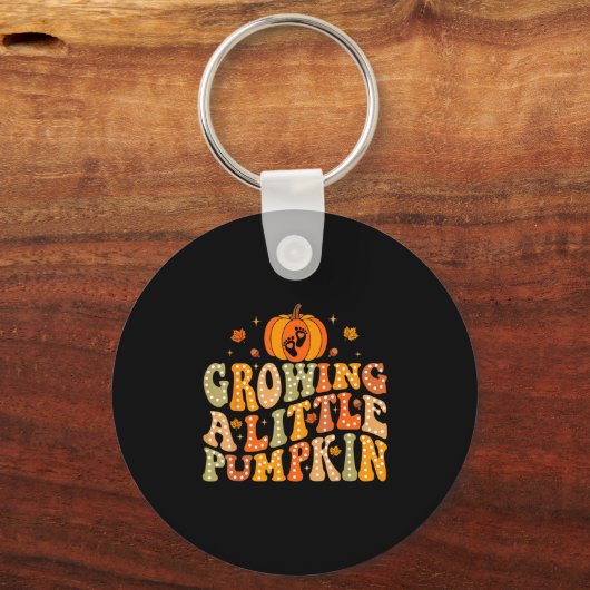 Growing A Little Pumpkin Fall Autumn Pregnancy Tha Sleutelhanger (Voorkant)