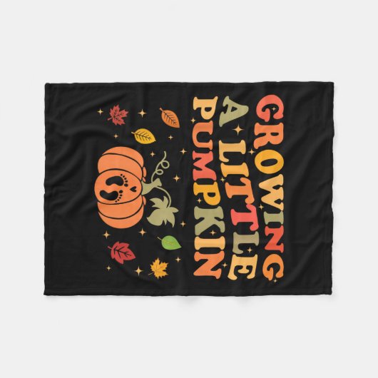 Growing A Little Pumpkin Halloween Pregnancy Annou Fleece Deken (Voorkant (Horizontaal))