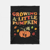 Growing A Little Pumpkin Halloween Pregnancy Annou Fleece Deken (Voorkant)