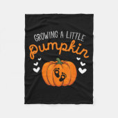 Growing A-little Pumpkin Halloween Pregnancy Annou Fleece Deken (Voorkant)