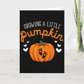 Growing A-little Pumpkin Halloween Pregnancy Annou Kaart (Voorkant)
