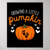 Growing A-little Pumpkin Halloween Pregnancy Annou Poster (Voorkant)