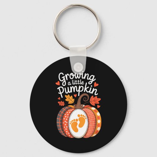 Growing A Little Pumpkin Maternity Pregnancy Thank Sleutelhanger (Voorkant)