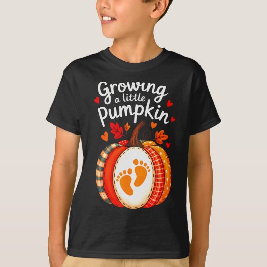 Growing A Little Pumpkin Maternity Pregnancy Thank T-shirt (Voorkant)
