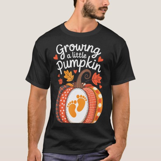 Growing A Little Pumpkin Maternity Pregnancy Thank T-shirt (Voorkant)