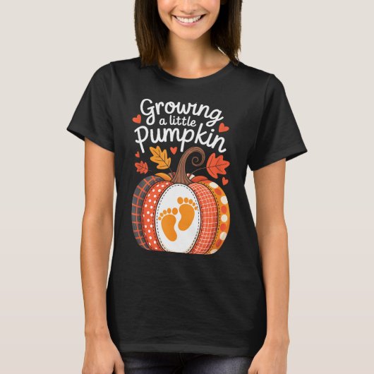 Growing A Little Pumpkin Maternity Pregnancy Thank T-shirt (Voorkant)