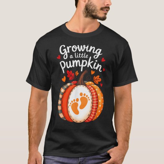Growing A Little Pumpkin Maternity Pregnancy Thank T-shirt (Voorkant)