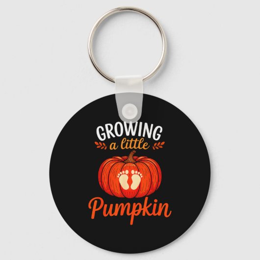 Growing A Little Pumpkin Pregnancy Thanksgiving Ma Sleutelhanger (Voorkant)