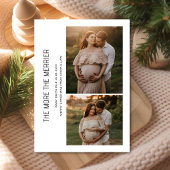 Growing Family pregnancy announcement Holiday Card Feestdagenkaart