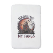 Growing Fangs Halloween Geheime Kasteel Zwarte Kat Badmat (Voorkant Verticaal)