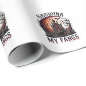 Growing Fangs Halloween Geheime Kasteel Zwarte Kat Cadeaupapier (Rol Hoek)