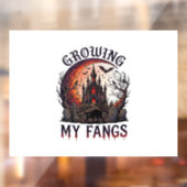 Growing Fangs Halloween Geheime Kasteel Zwarte Kat Raamsticker (Vel 2)