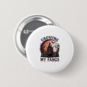 Growing Fangs Halloween Geheime Kasteel Zwarte Kat Ronde Button 5,7 Cm (Voorkant /achterkant)